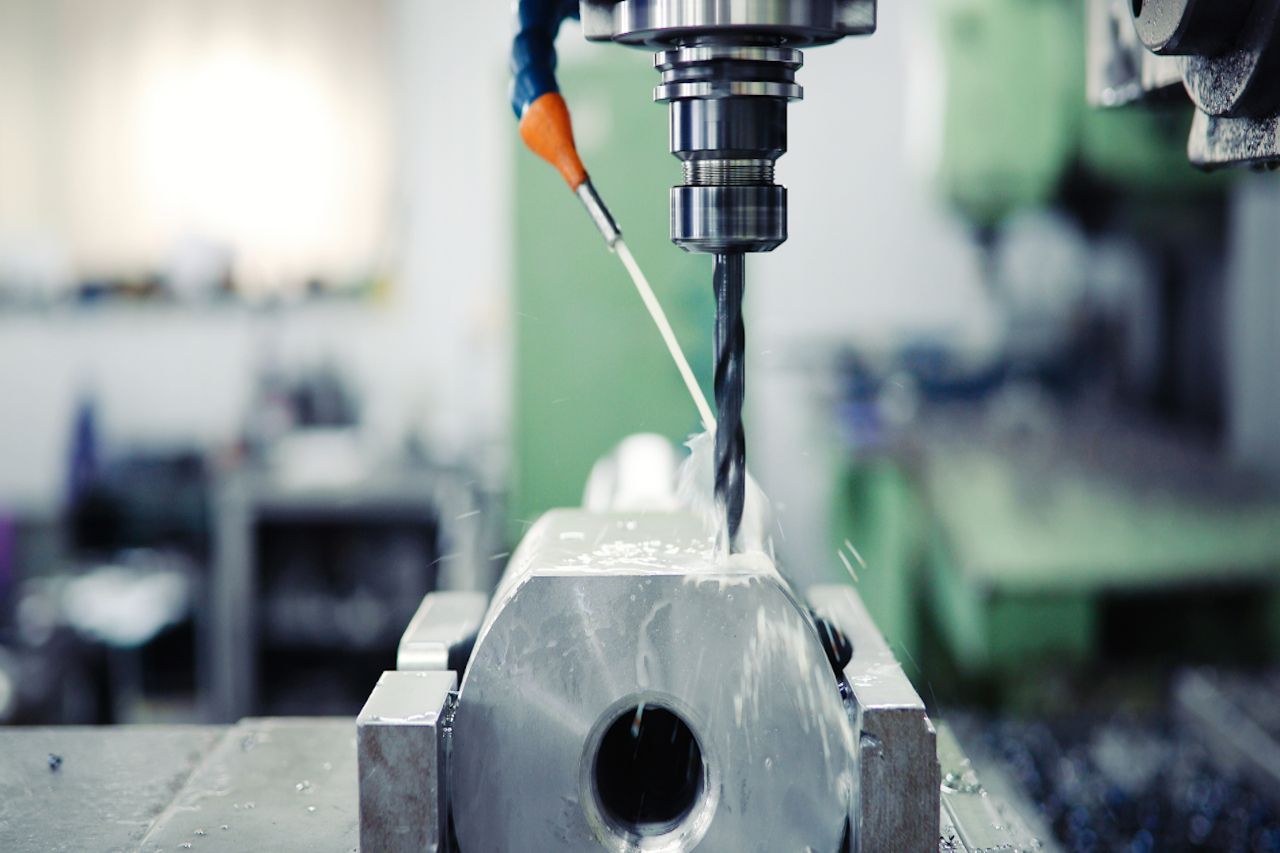 Nahaufnahme einer CNC Maschine