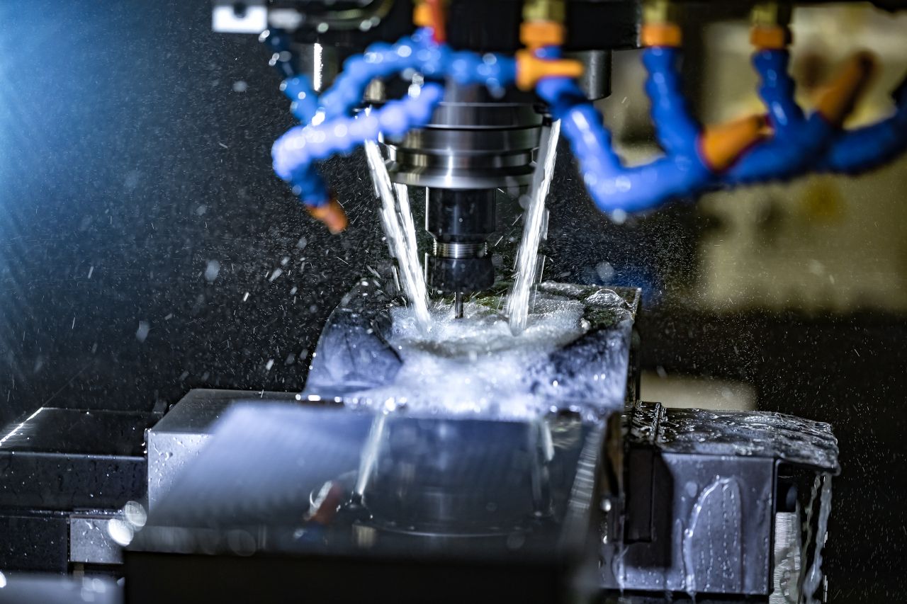 Nahaufnahme einer CNC Mahlmaschine